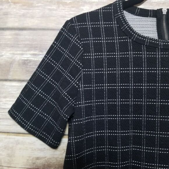 Anthropologie Postmark Windowpane Short Sleeve Top XS - Picture 2 of 7